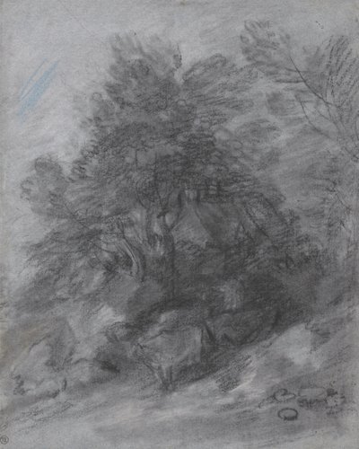 Paesaggio boscoso con pastore, mucche e cottage da Thomas Gainsborough